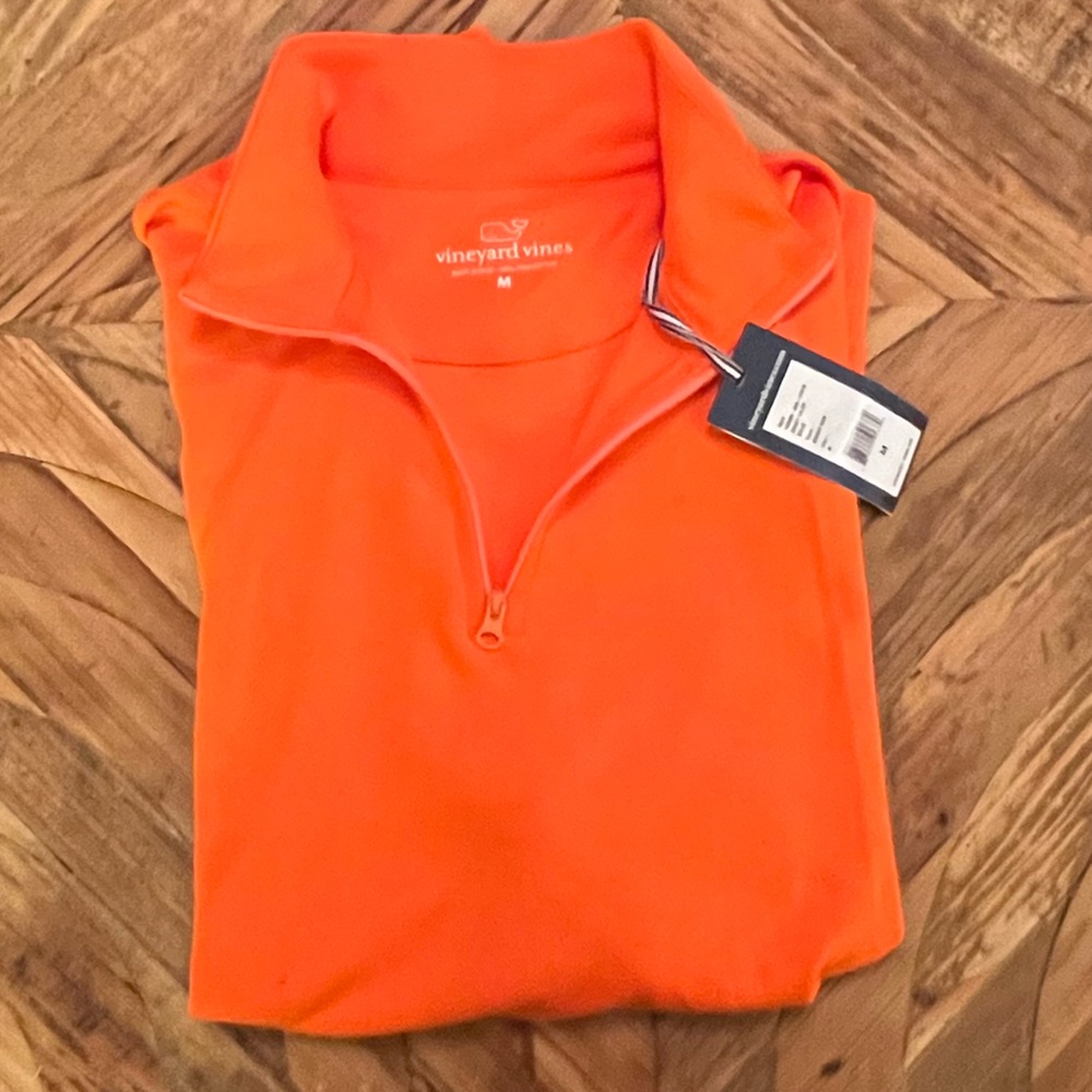 Bright Orange long sleeve Shirt size Men’s Medium Vineyard Vines